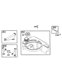 Fuel Tank Grp parts for Briggs & Stratton Engine 12B802-1108-01 from AppliancePartsPros.com