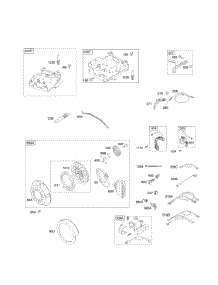 Controls, Electric Starter, Governor Spring, Ignition, Rewind Starter parts for Briggs & Stratton Engine 12C112-0007-E1 from AppliancePartsPros.com