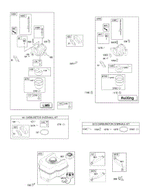 Carburetor, Fuel Supply parts for Briggs & Stratton Engine 12C112-0100-E1 from AppliancePartsPros.com