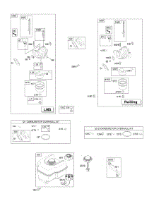 Carburetor, Fuel Supply parts for Briggs & Stratton Engine 12C314-0208-E1 from AppliancePartsPros.com