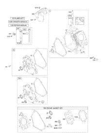 Crankcase Cover / Sumps, Cylinder Group, Kits / Gaskets - Engine, Oil Group parts for Briggs & Stratton Engine 12C414-0207-E1 from AppliancePartsPros.com