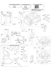 Camshaft, Crankshaft, Cylinder, Engine Sump, Lubrication, Piston Group parts for Briggs & Stratton Engine 12C602-0117-E1 from AppliancePartsPros.com