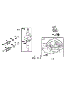 Crankshaft, Sump Base, Cam parts for Briggs & Stratton Engine 12C702-0608-01 from AppliancePartsPros.com