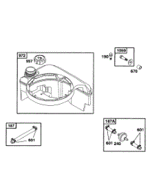Fuel Tank Grp parts for Briggs & Stratton Engine 12C702-0608-01 from AppliancePartsPros.com