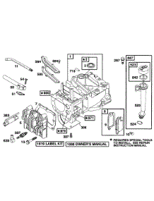 Cylinder, Head, Oil Fill parts for Briggs & Stratton Engine 12C702-1708-E1 from AppliancePartsPros.com