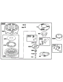 Rewind Assy parts for Briggs & Stratton Engine 12C702-1708-E1 from AppliancePartsPros.com