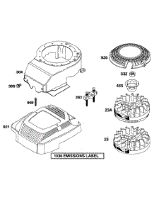 Blower Hsg, Flywheels parts for Briggs & Stratton Engine 12C802-0817-01 from AppliancePartsPros.com