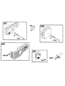 Muffler Grps parts for Briggs & Stratton Engine 12C802-0817-01 from AppliancePartsPros.com