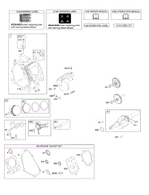 Camshaft, Crankshaft, Cylinder, Piston Group parts for Briggs & Stratton Engine 12D105-0171-F8 from AppliancePartsPros.com