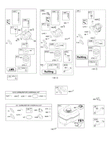 Carburetor, Fuel Supply parts for Briggs & Stratton Engine 12D312-0507-E1 from AppliancePartsPros.com