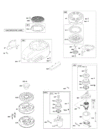 Blower Housing / Shrouds, Electric Starter, Flywheel, Rewind Starter parts for Briggs & Stratton Engine 12D602-0118-B1 from AppliancePartsPros.com