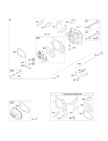 Cylinder Head parts for Briggs & Stratton Engine 12D602-0121-B1 from AppliancePartsPros.com