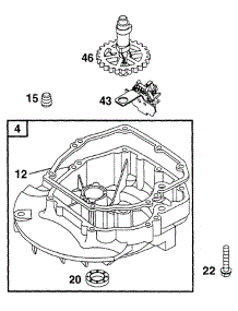 Sump Base, Cam parts for Briggs & Stratton Engine 12D802-0600-01 from AppliancePartsPros.com