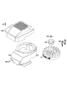 Blower Hsg, Flywheel parts for Briggs & Stratton Engine 12D802-1512-21 from AppliancePartsPros.com
