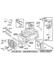 Cylinder, Head, Oil Fill parts for Briggs & Stratton Engine 12D802-1512-21 from AppliancePartsPros.com