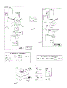 Carburetor, Fuel Supply parts for Briggs & Stratton Engine 12E114-0268-E1 from AppliancePartsPros.com