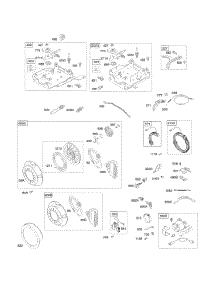 Controls, Electric Starter, Governor Spring, Ignition, Rewind Starter parts for Briggs & Stratton Engine 12E396-0111-E1 from AppliancePartsPros.com