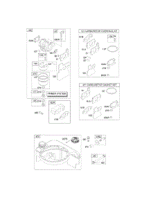 Carburetor, Fuel Supply parts for Briggs & Stratton Engine 12E602-0136-E1 from AppliancePartsPros.com