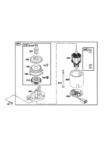 Electric Starter parts for Briggs & Stratton Engine 12E702-0644-99 from AppliancePartsPros.com