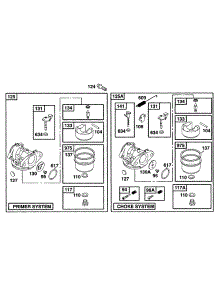 Carburetor Assys parts for Briggs & Stratton Engine 12E702-0690-01 from AppliancePartsPros.com