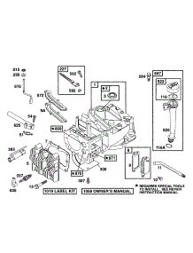 Cylinder, Head, Oil Fill parts for Briggs & Stratton Engine 12E782-0665-01 from AppliancePartsPros.com