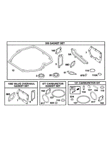 Gasket Sets parts for Briggs & Stratton Engine 12E782-0705-01 from AppliancePartsPros.com