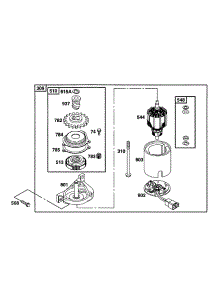 Electric Starter parts for Briggs & Stratton Engine 12E802-1115-01 from AppliancePartsPros.com