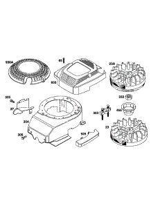 Blower Hsg, Flywheels parts for Briggs & Stratton Engine 12E807-0835-01 from AppliancePartsPros.com