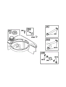 Fuel Tank Grp parts for Briggs & Stratton Engine 12E807-0837-01 from AppliancePartsPros.com