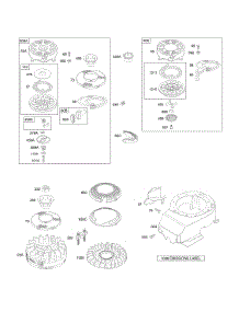 Blower Housing / Shrouds, Flywheel, Rewind Starter parts for Briggs & Stratton Engine 12F702-0715-01 from AppliancePartsPros.com