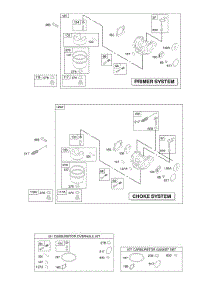 Carburetor parts for Briggs & Stratton Engine 12G702-0711-01 from AppliancePartsPros.com