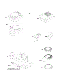 Blower Housing / Shrouds parts for Briggs & Stratton Engine 12G802-0828-01 from AppliancePartsPros.com