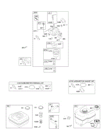 Carburetor, Fuel Supply parts for Briggs & Stratton Engine 12H132-0111-B8 from AppliancePartsPros.com