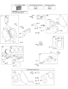 Camshaft, Crankcase Cover, Crankshaft, Cylinder, Lubrication, Piston Group parts for Briggs & Stratton Engine 12H137-0123-B8 from AppliancePartsPros.com