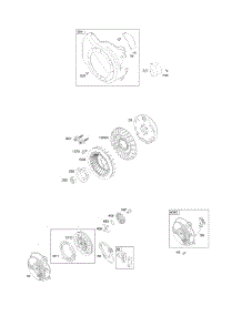 Blower Housing, Flywheel, Rewind Starter parts for Briggs & Stratton Engine 12H232-0112-B8 from AppliancePartsPros.com