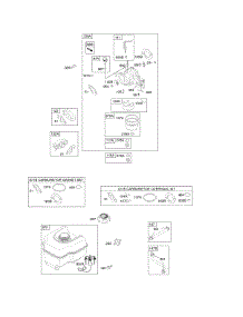 Carburetor, Fuel Supply parts for Briggs & Stratton Engine 12H232-0117-H7 from AppliancePartsPros.com