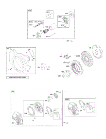 Blower Housing, Electric Starter, Flywheel, Rewind Starter parts for Briggs & Stratton Engine 12H332-0140-B8 from AppliancePartsPros.com