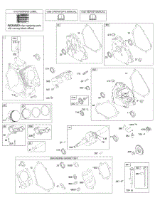 Camshaft, Crankcase Cover, Crankshaft, Cylinder, Lubrication, Piston Group parts for Briggs & Stratton Engine 12H332-0144-B8 from AppliancePartsPros.com