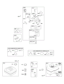 Carburetor, Fuel Supply parts for Briggs & Stratton Engine 12H332-0144-B8 from AppliancePartsPros.com