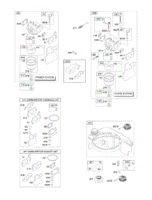 Carburetor, Fuel Supply parts for Briggs & Stratton Engine 12H602-0486-B1 from AppliancePartsPros.com