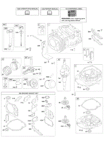 Camshaft, Crankshaft, Cylinder, Engine Sump, Lubrication, Piston Group parts for Briggs & Stratton Engine 12H602-0544-E1 from AppliancePartsPros.com