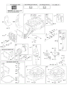 Cams, Camshaft, Crankshaft, Cylinder, Engine Sump, Kit / Gaskets, Lubrication, Piston Group, Valves parts for Briggs & Stratton Engine 12H882-1315-01 from AppliancePartsPros.com