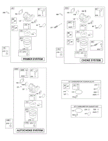 Carburetor parts for Briggs & Stratton Engine 12H882-1315-01 from AppliancePartsPros.com