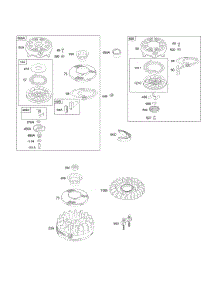 Flywheel, Rewind Starter parts for Briggs & Stratton Engine 12J802-1960-B1 from AppliancePartsPros.com