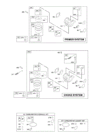 Carburetor parts for Briggs & Stratton Engine 12J802-2905-E1 from AppliancePartsPros.com