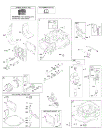 Camshaft, Crankshaft, Cylinder, Engine Sump, Lubrication, Piston Group, Valves parts for Briggs & Stratton Engine 12J902-0116-01 from AppliancePartsPros.com