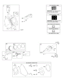 Camshaft, Crankshaft, Cylinder, Kit / Engine Gasket, Piston Group parts for Briggs & Stratton Engine 12K332-0110-01 from AppliancePartsPros.com