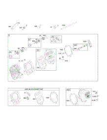 Cylinder Head, Kit / Valve Gasket parts for Briggs & Stratton Engine 12K332-0110-01 from AppliancePartsPros.com