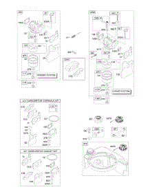 Carburetor, Fuel Supply parts for Briggs & Stratton Engine 12K682-0115-B1 from AppliancePartsPros.com