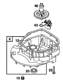 Sump Base, Cam parts for Briggs & Stratton Engine 12K702-0109-01 from AppliancePartsPros.com
